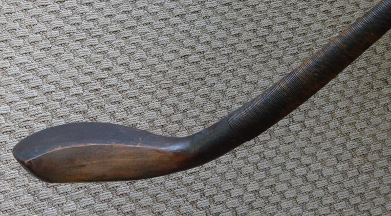 Fabulous 1870s Scotland Wood Golf Club Long Nose Mid Spoon Orig Finish