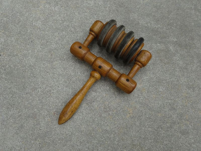 Fancy Wooden Late 19thC Body Massager Medical Instrument