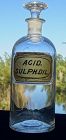 Great Civil War era Apothecary Bottle Dilute Sulfuric Acid 1862 Patent
