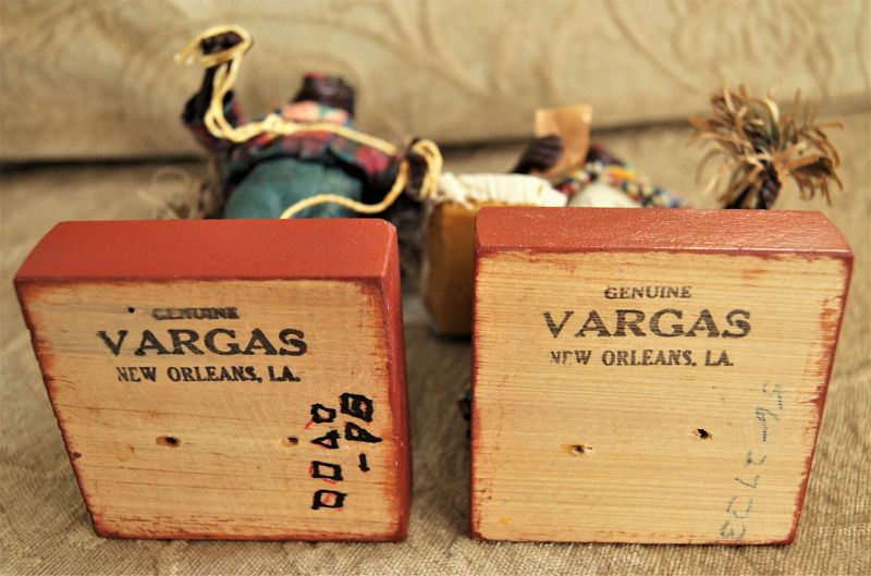 2 C1920 RARE New Orleans Vargas Wax Figures Praline + Alligator Seller