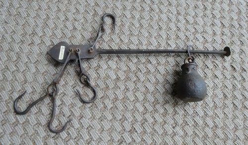 Mid 19thC Primitive Vintage Steelyard Weighing Scale