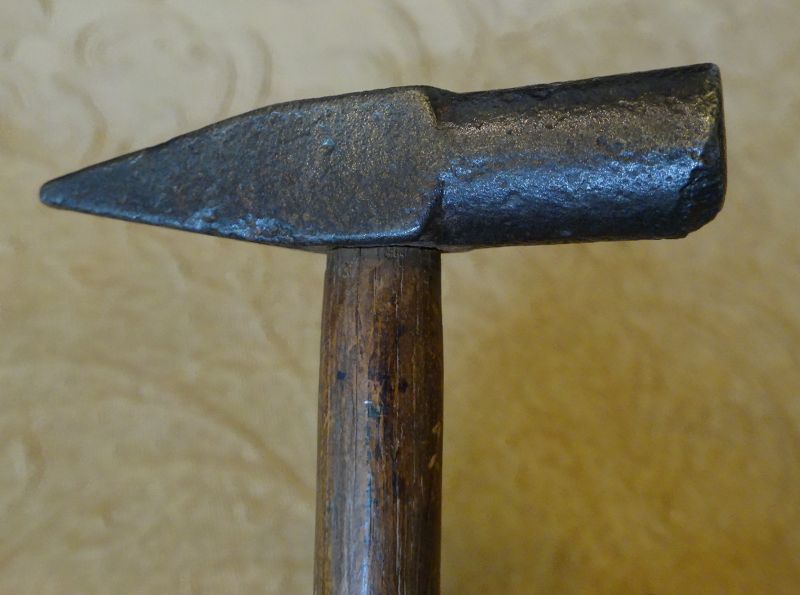 Two Mid19thC Primitive Woodworking Tools Hammer and Race Knife
