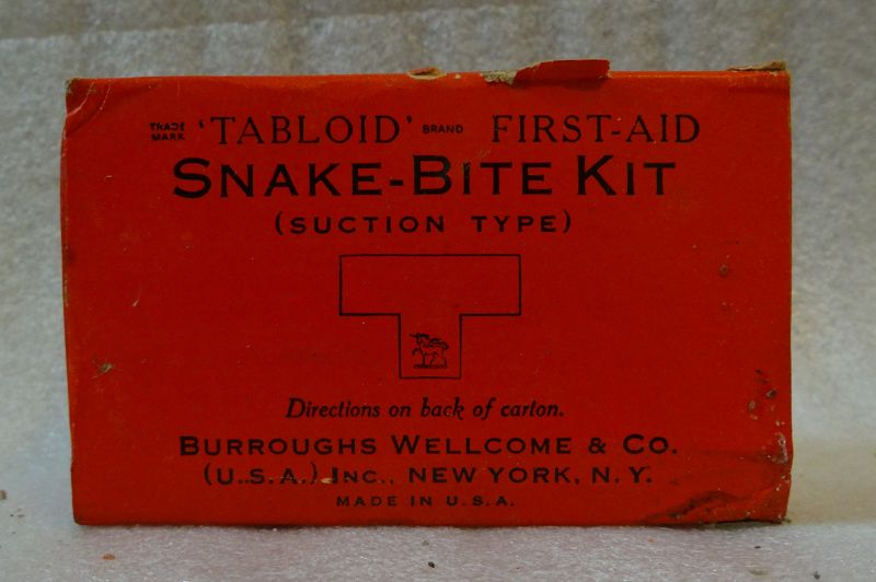 C1940s Snake Bite Medical Kit WWII Era Burroughs Wellcome & Co.
