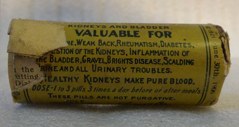 5 C1900-1920 Colorado Patent Medicine Pill Vials Liver Kidney Laxative