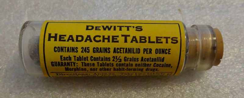 Scarce C1930s Dewitts Headache Tablets Pharmacy Drugstore Display
