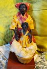1920 RARE New Orleans Vargas Wax Black Doll Female Cotton Seller+Child