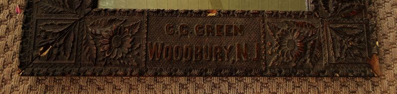 Rare 1887 Drug Medicine Advertising Mirror GG Green Woodbury NJ