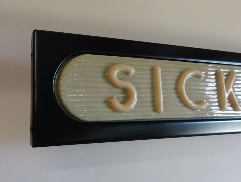 C1950s SICKROOM NEEDS Art Deco Style Drug Store Advertising Sign