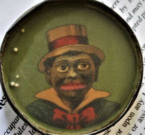 C1910 RareEarly Black Memorabilia Wide-Eyed Black Man Dexterity Puzzle