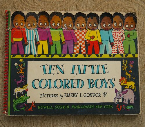 1942 Very Scarce Ten Little Colored Boys Book Black Americana