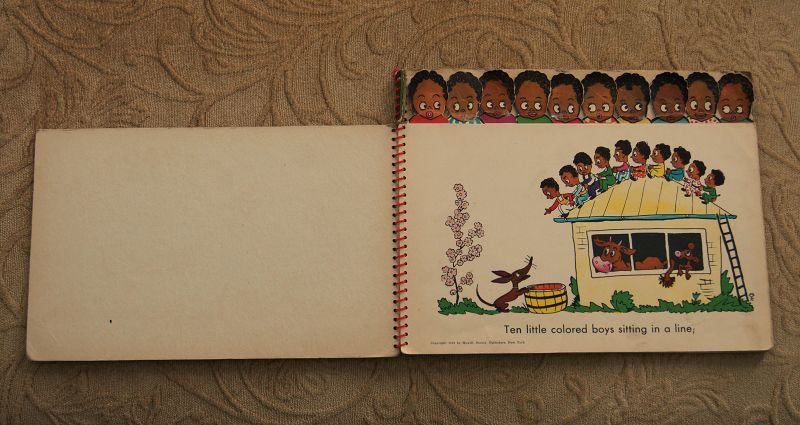 1942 Very Scarce TEN LITTLE COLORED BOYS Book Black Americana