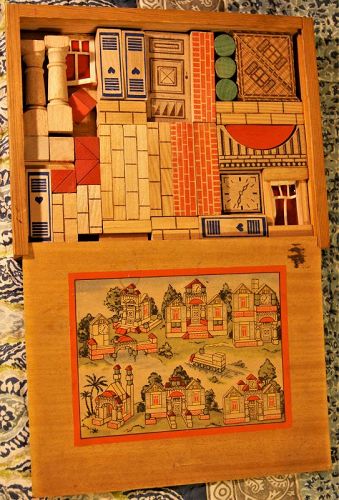 C1920s Architectural Wood Building Blocks Set Germany Weimar Republic