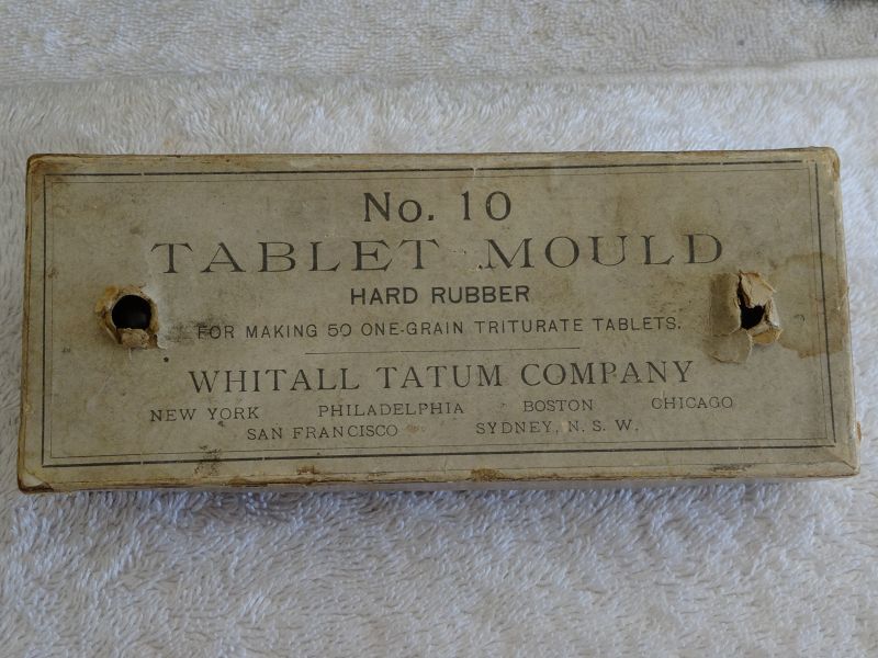 19thC Apothecary Pharmacy Whitall Tatum Tablet Mould