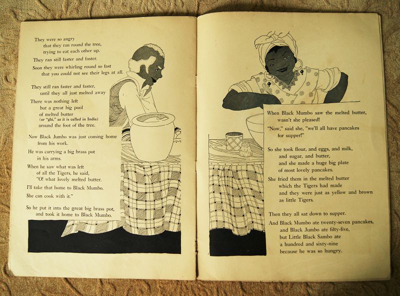 1931 Little Black Sambo Book Illustrator Fern Bisel Peat Lrg Softcover