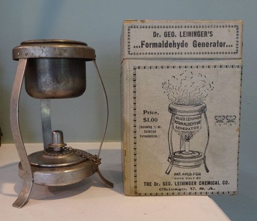 C1910 Dr Leininger Quack Formaldehyde Generator Pharmacy Apothecary