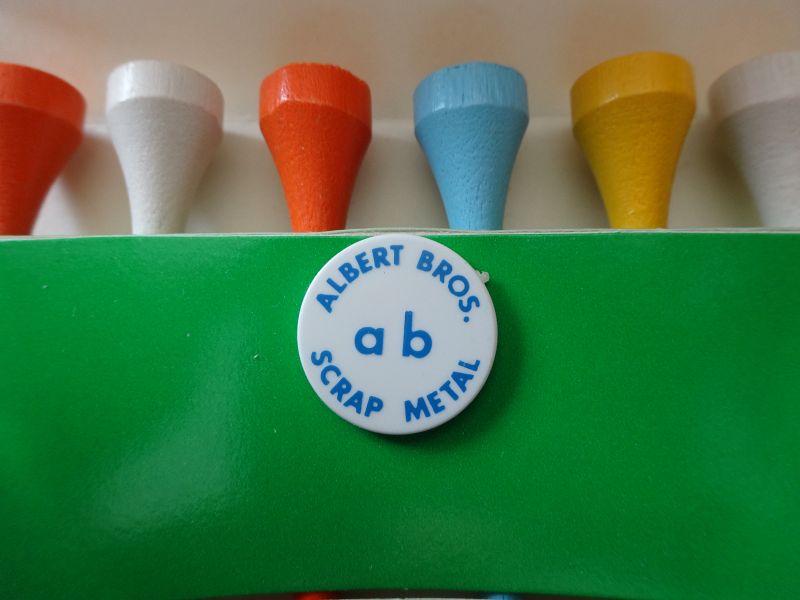 1970s Golf Novelty Tees Sets Advertising Albert Bros Recycling Co CT
