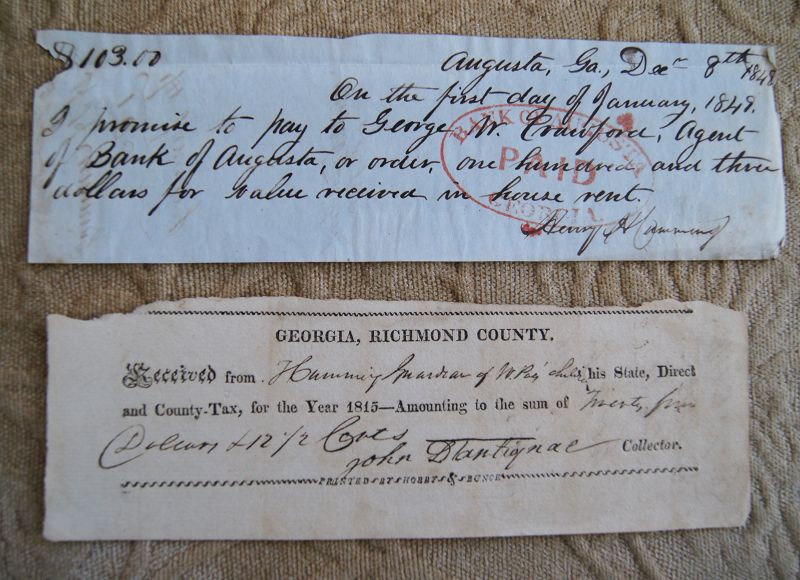 1787 CONNECTICUT Bill of Sale 5 SLAVES to Thomas Cumming Savannah GA