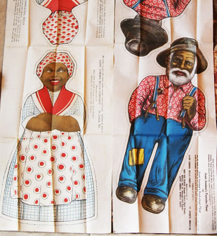 C1917 UNCUT SET Aunt Jemima Uncle Mose Rag Dolls withOriginal Envelope