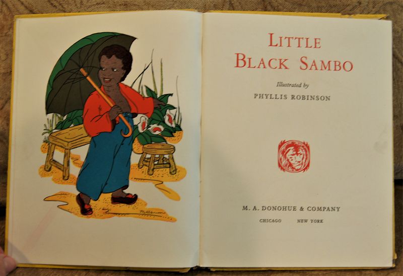 RARE Early 1930s Little Black Sambo Hardcover Book M.A. Donohue Co