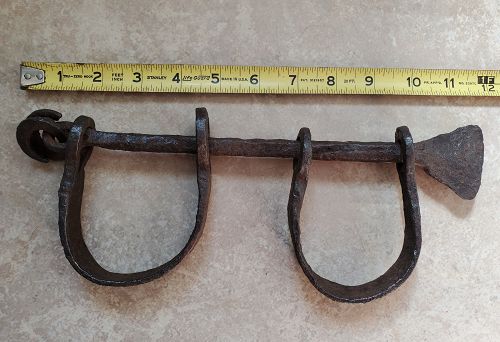 RARE Authentic Iron SLAVE SHIP ANKLE SHACKLES - Late 18thC-Early 19thC