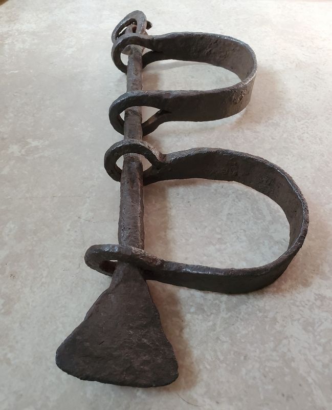 RARE Authentic Iron SLAVE SHIP ANKLE SHACKLES - Late 18thC-Early 19thC
