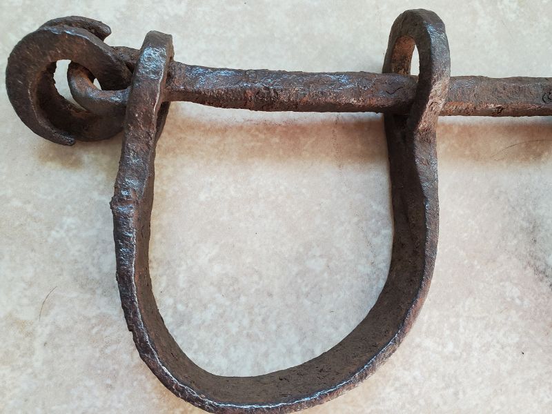 RARE Authentic Iron SLAVE SHIP ANKLE SHACKLES - Late 18thC-Early 19thC