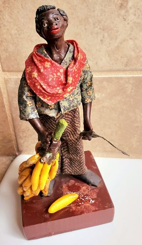 C1920 FAB Vargas Wax Male Banana Seller Figure + Machete New Orleans