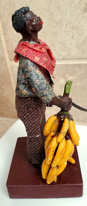C1920 FAB Vargas Wax Male Banana Seller Figure + Machete New Orleans