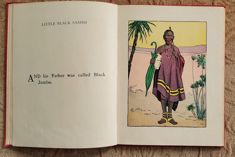 RARE 1940s Little Black Sambo Hardcover Book M.A. Donohue Co Chicago