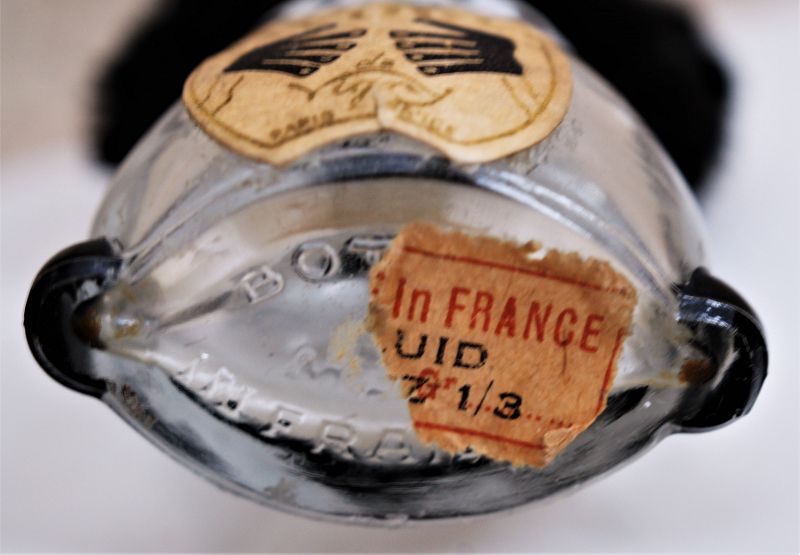 RARE 1920s VIGNY France Black Golliwogg Clear Glass Perfume Bottle