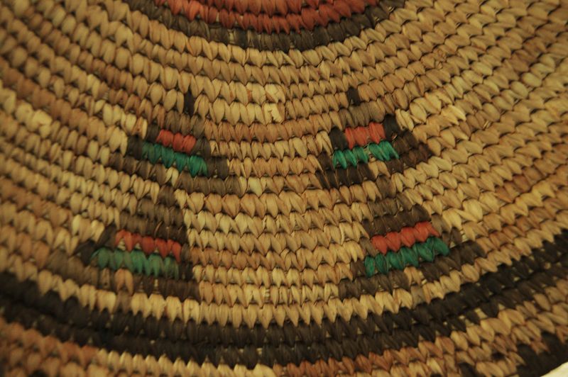 Vintage 1930s African Hausa People Nigeria HandWoven Plate Basket Tray