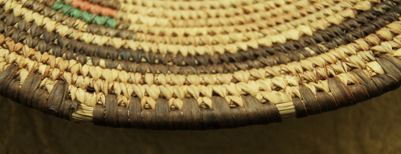 Vintage 1930s African Hausa People Nigeria HandWoven Plate Basket Tray