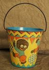 ExRare C1930s Golliwoggs HappyNak Seaside Toy Pail No4 Made in England