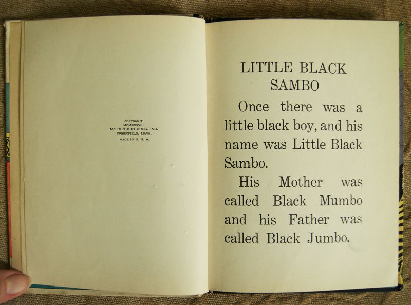 SCARCE 1938 Little Black Sambo Book by McLoughlin BrosPublishers