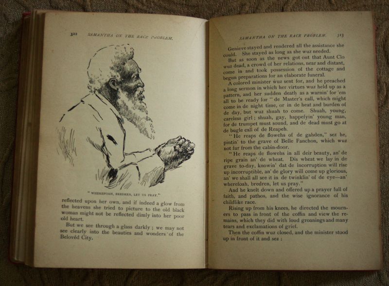 1894 Book Samantha Among Colored Folks - My Ideas On The Race Problem
