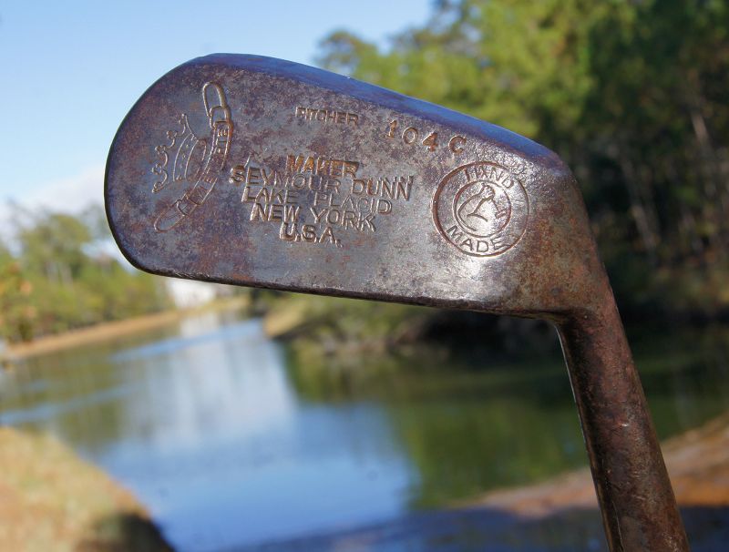 Two C1910 Seymour Dunn Golf Clubs Midiron + Pitcher Hickory Shaft