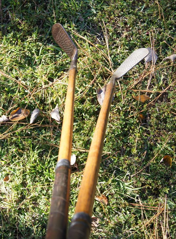 Two C1910 Seymour Dunn Golf Clubs Midiron + Pitcher Hickory Shaft