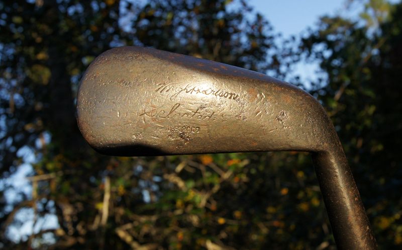 Two C1915 MASHIE Golf Clubs Smooth Face Hickory Wright Ditson Forgan