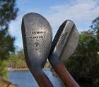 2 C1900 Mallet Golf Putters Hickory Shaft Hendrie Macgregor Scotland