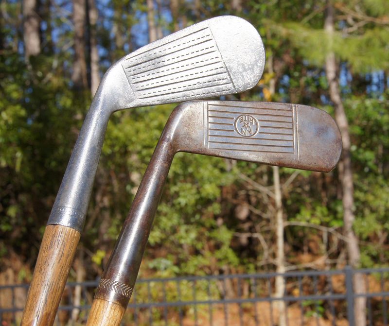 2 Golf Clubs C1920-30 Wilson Ted Ray Ladies Putter + Kroydon Mid Iron