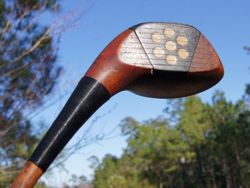 C1920-30 Golf Club Fancy Face MAJESTIC Brassie with Hickory Shaft