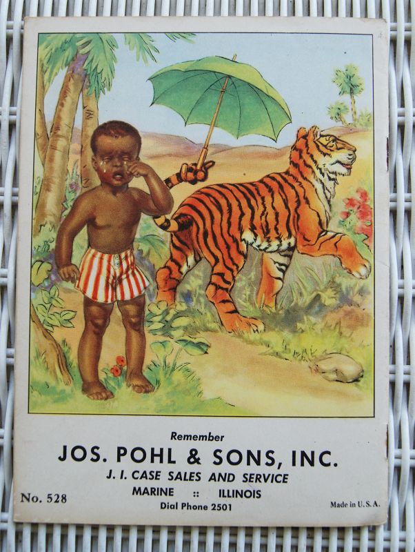 1939 Rare GiveAway Little Black Sambo Advert Marine Illinois Jos Pohl