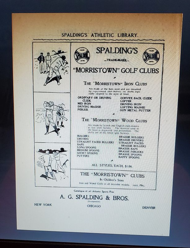 C1895 Spalding Morristown Slice Neck Brassie Golf Club Scotland