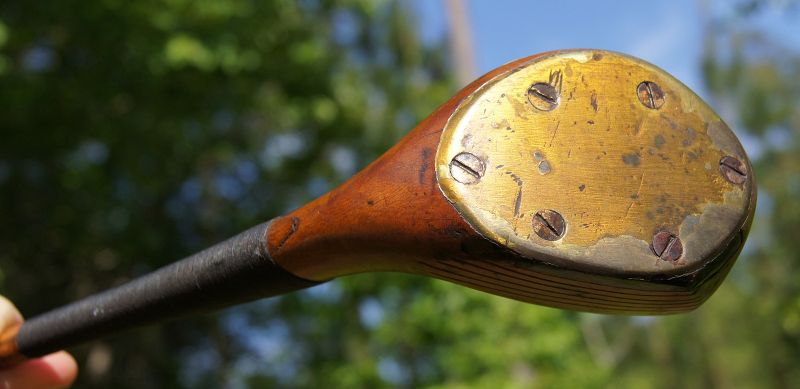 C1895 Spalding Morristown Slice Neck Brassie Golf Club Scotland