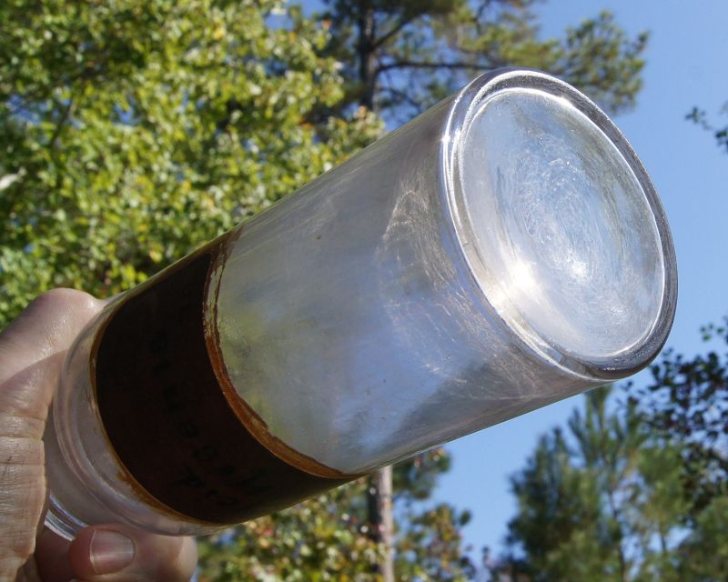 C1880 ACID ARSENIC Apothecary Bottle Wide Mouth