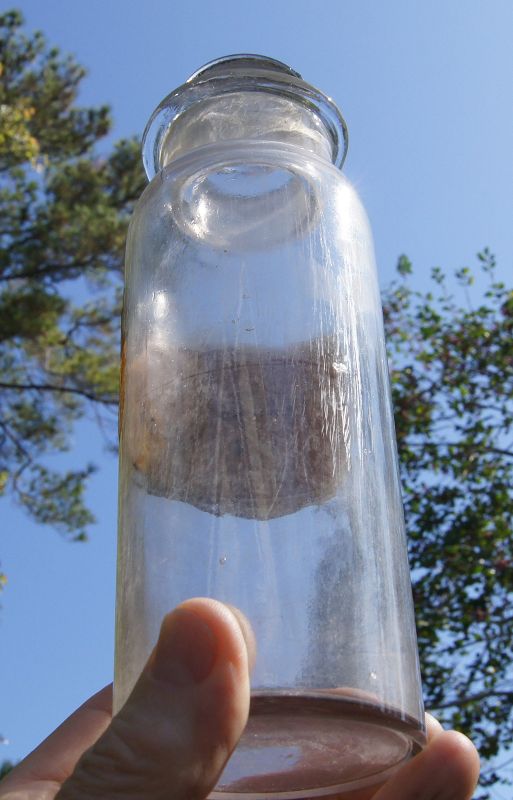 C1880 ACID ARSENIC Apothecary Bottle Wide Mouth