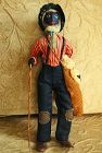 FAB C1920s Folk Art NUT HEAD Doll Poor Elderly Male Cotton Picker