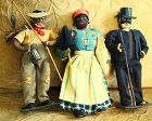 3 FAB 1930s Folk Art Black Americana Dolls Alabama WPA Project FDR Era
