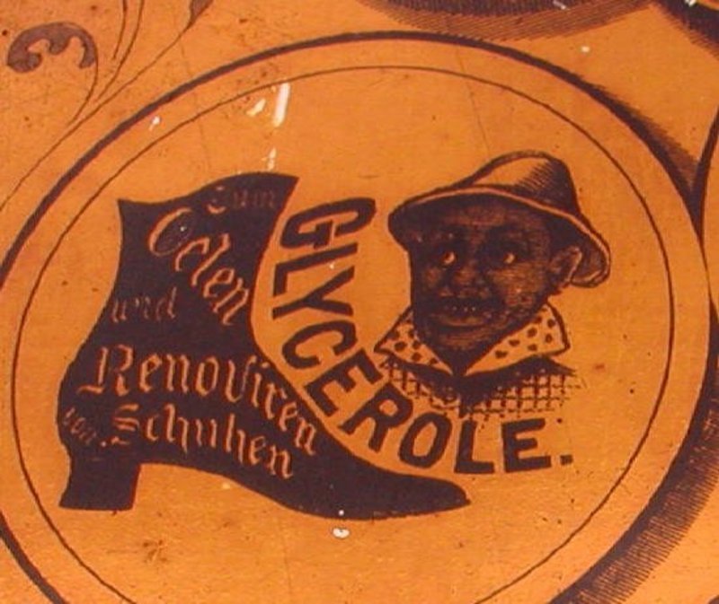 RARE 1915 Black Memorabilia Shoe Oil Advertising Trunk