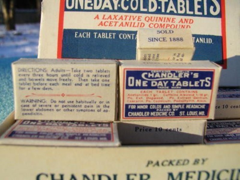 Chandler's Cold Headache Pharmacy Drug Store Display